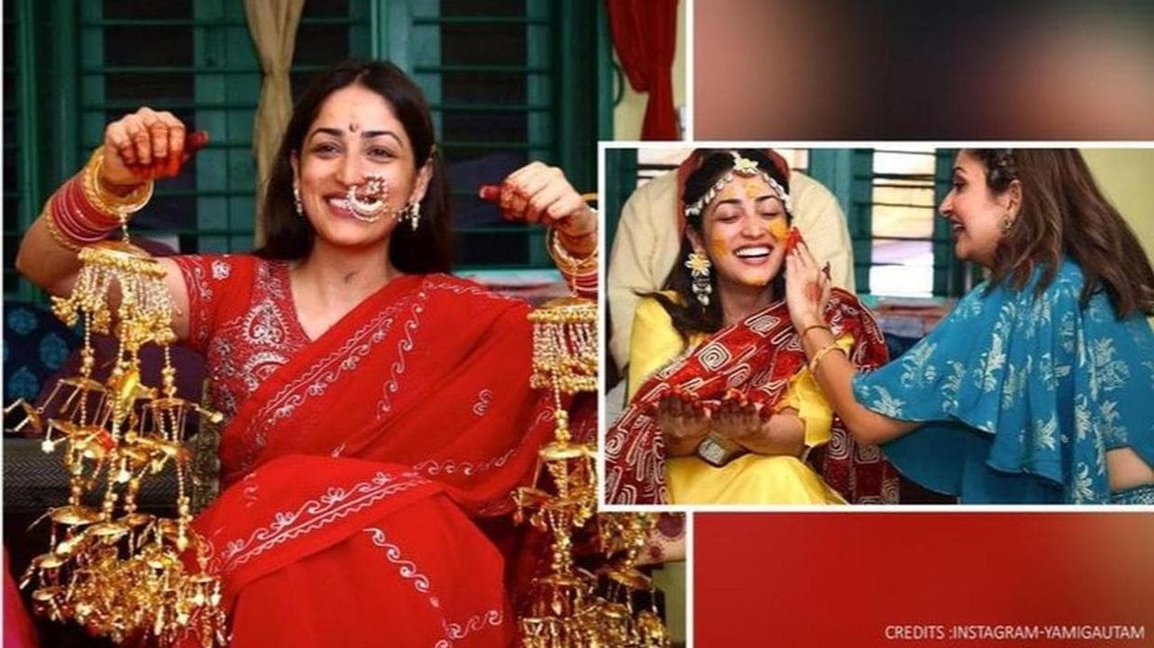 Yami Gautam shares photos from her wedding bollywood stars call her devi