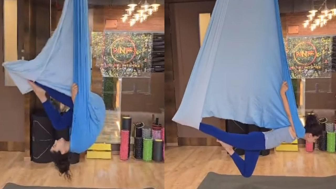 Taapsee Pannu Aerial Yoga