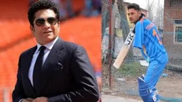 Sachin Tendulkar & Jammu Kashmir Para Cricketer Amir Hussain