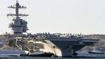 US navy aircraft carrier USS Gerald Ford