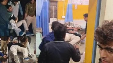 PC: encounter maharajganj/police carrying attacker