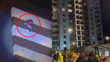 Russian Climber as santa claus dies